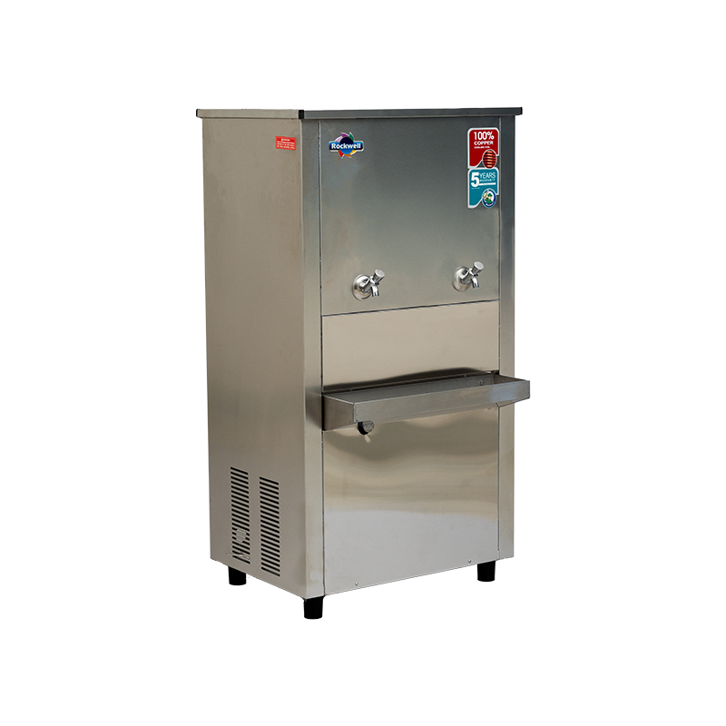 Rockwell 80 Litres Stainless Steel Water Cooler, Energy Efficient, 2 Faucet (RWCSS 4080ISIB) - Image 2