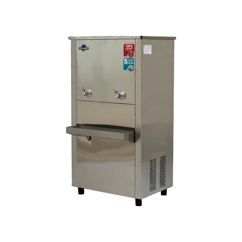 Rockwell 80 Litres Stainless Steel Water Cooler, Energy Efficient, 2 Faucet (RWCSS 4080ISIB) - Image 3