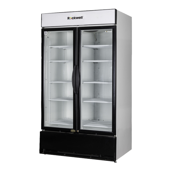 Rockwell RVC1100B, Double Glass Door Visi Cooler, Internal LED, Dynamic Cooling - Image 2