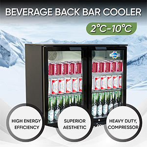 Rockwell 193Ltr, Back Bar Cooler, Digital Temperature Display, Heavy Duty Design (BB220C, Black) - Image 5