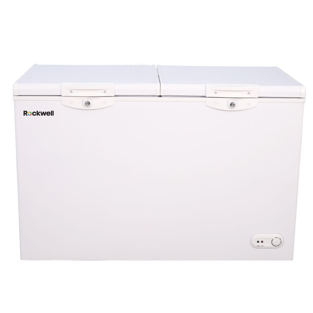 Rockwell Double Compartment Freezer & Cooler, Heavy Duty Compressor, Low Power Consumption (COMBI400A, White)