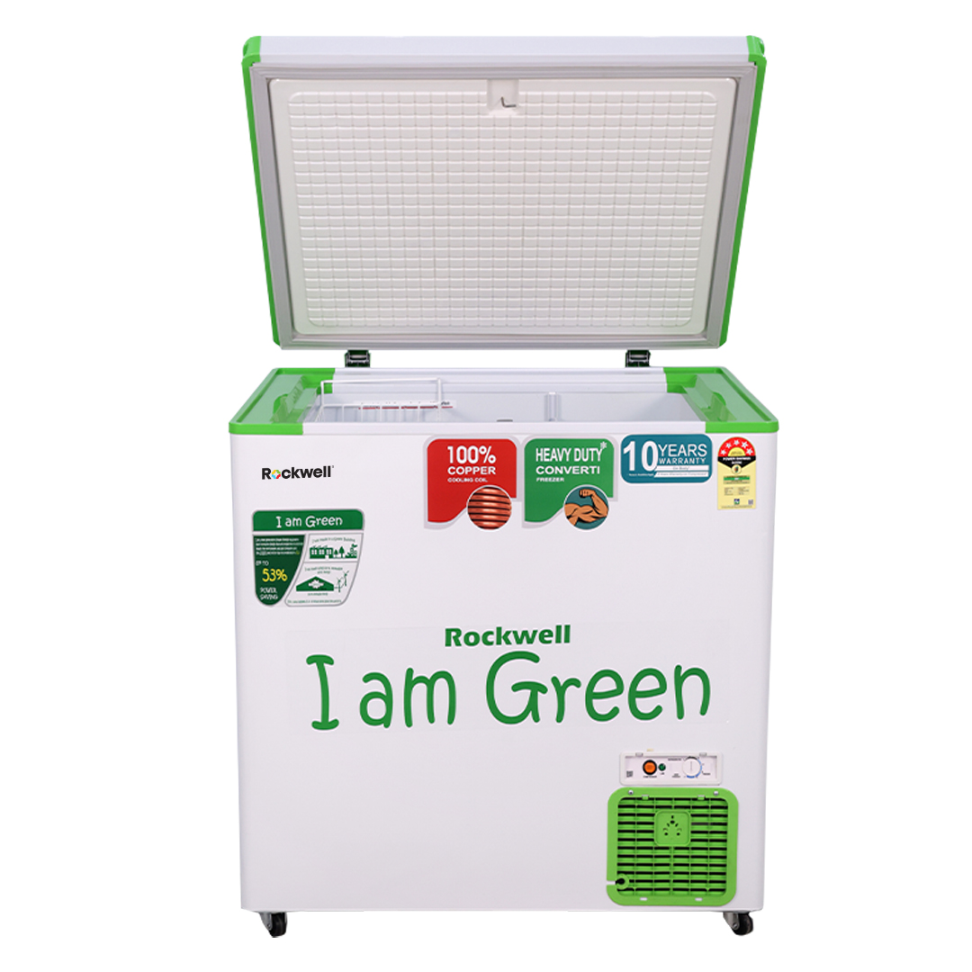 Rockwell 250SDUC, 4 star, Convertible GREEN Deep Freezer, Single Door, with 10 yrs. Warranty on Cooling Coil and Upto 53% Power Saving - Image 6