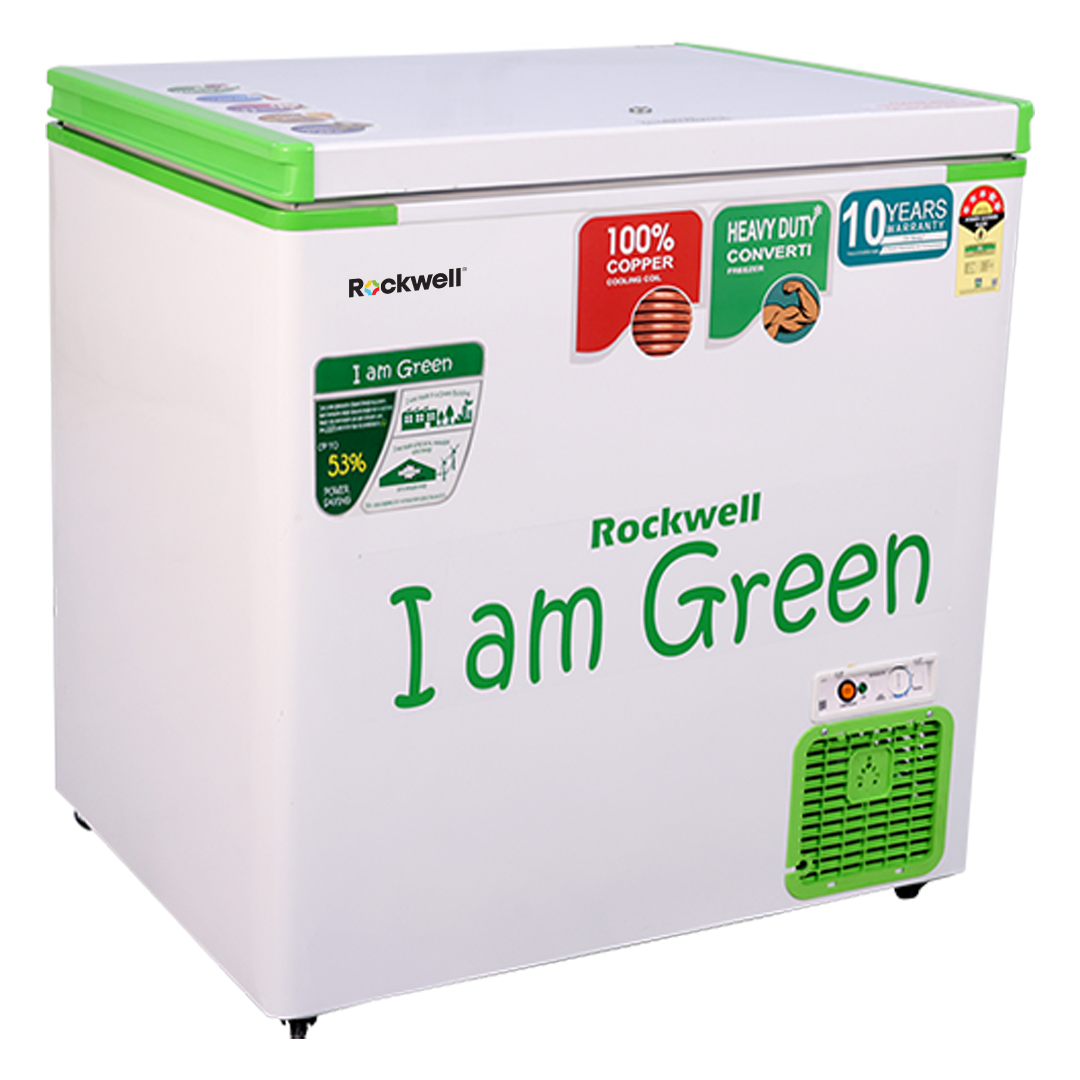 Rockwell 250SDUC, 4 star, Convertible GREEN Deep Freezer, Single Door, with 10 yrs. Warranty on Cooling Coil and Upto 53% Power Saving - Image 4