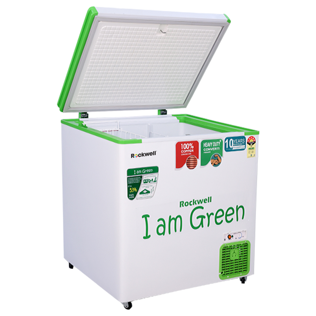 Rockwell 250SDUC, 4 star, Convertible GREEN Deep Freezer, Single Door, with 10 yrs. Warranty on Cooling Coil and Upto 53% Power Saving - Image 5