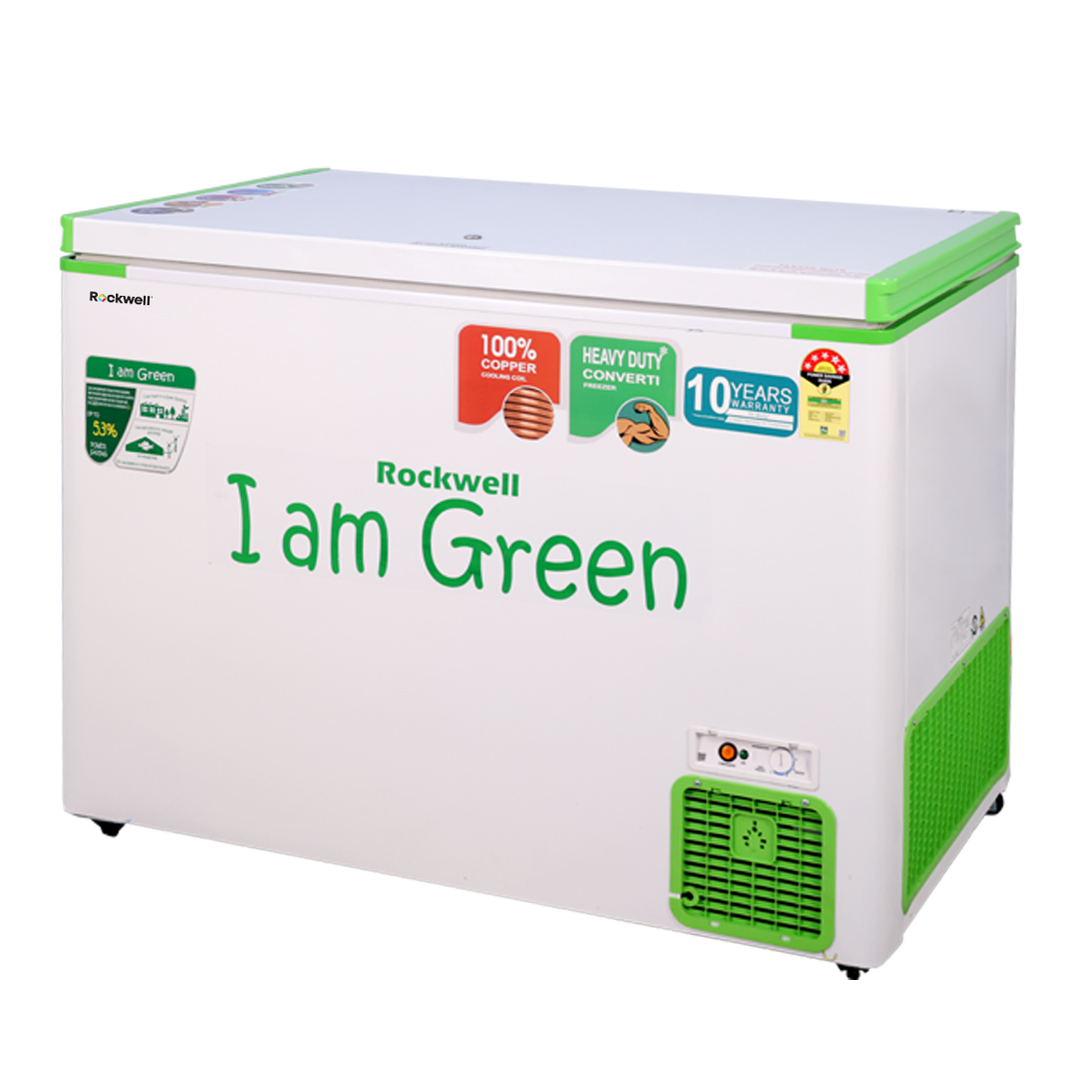 Rockwell 350SDUC, 5 Star, Convertible GREEN Deep Freezer, Single Door, with 10 yrs. Warranty on Cooling Coil and Upto 53% Power Saving - Image 3