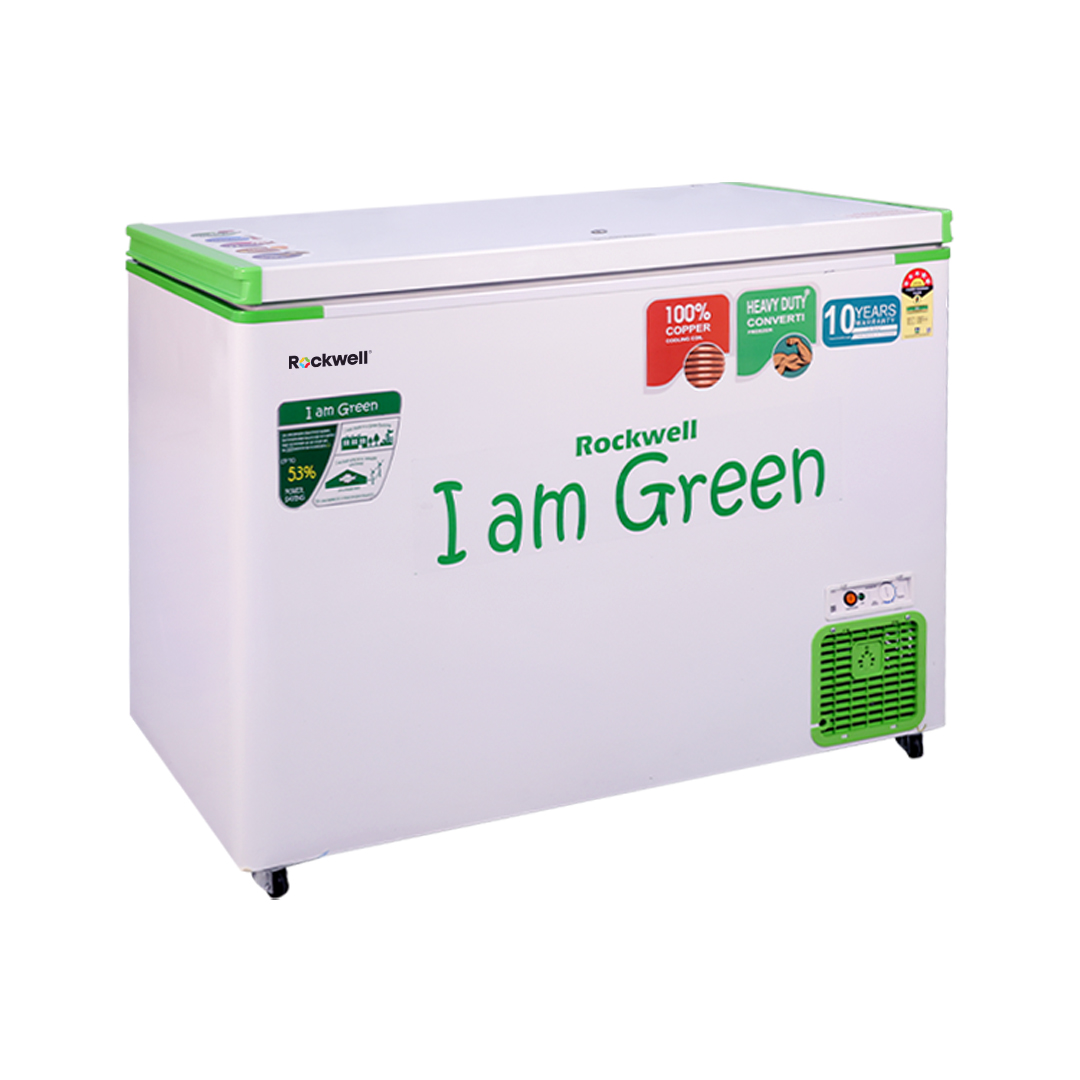 Rockwell 350SDUC, 5 Star, Convertible GREEN Deep Freezer, Single Door, with 10 yrs. Warranty on Cooling Coil and Upto 53% Power Saving - Image 4
