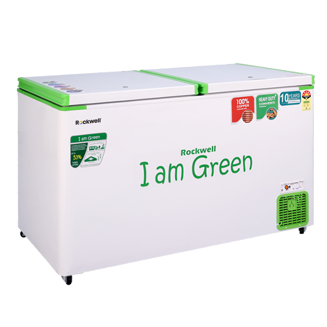Rockwell 450DDUC, 5 Star, Convertible GREEN Deep Freezer, Double Door, with 10 yrs. Warranty on Cooling Coil and Upto 53% Power Saving - Image 5