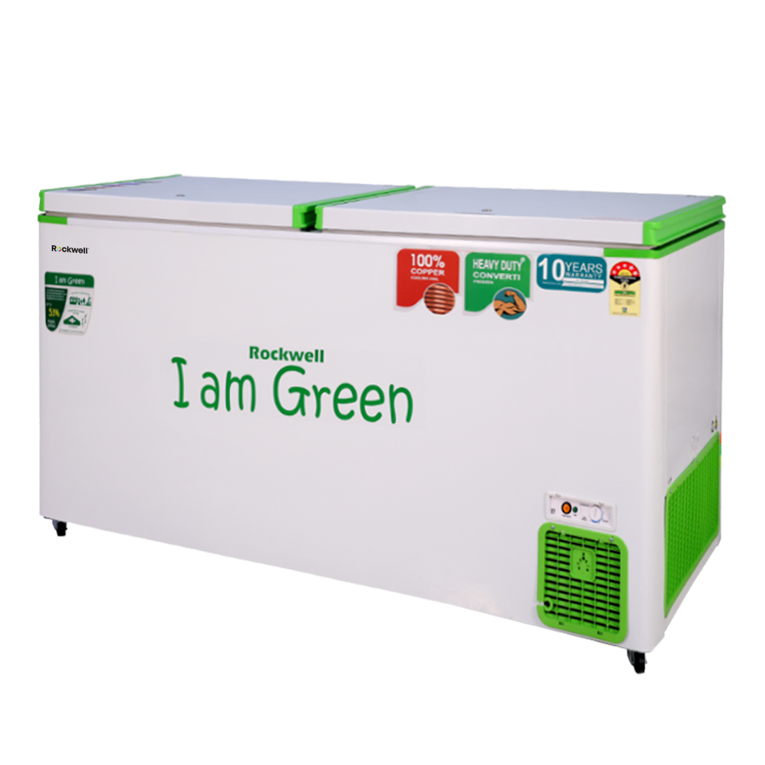 Rockwell 450DDUC, 5 Star, Convertible GREEN Deep Freezer, Double Door, with 10 yrs. Warranty on Cooling Coil and Upto 53% Power Saving - Image 6
