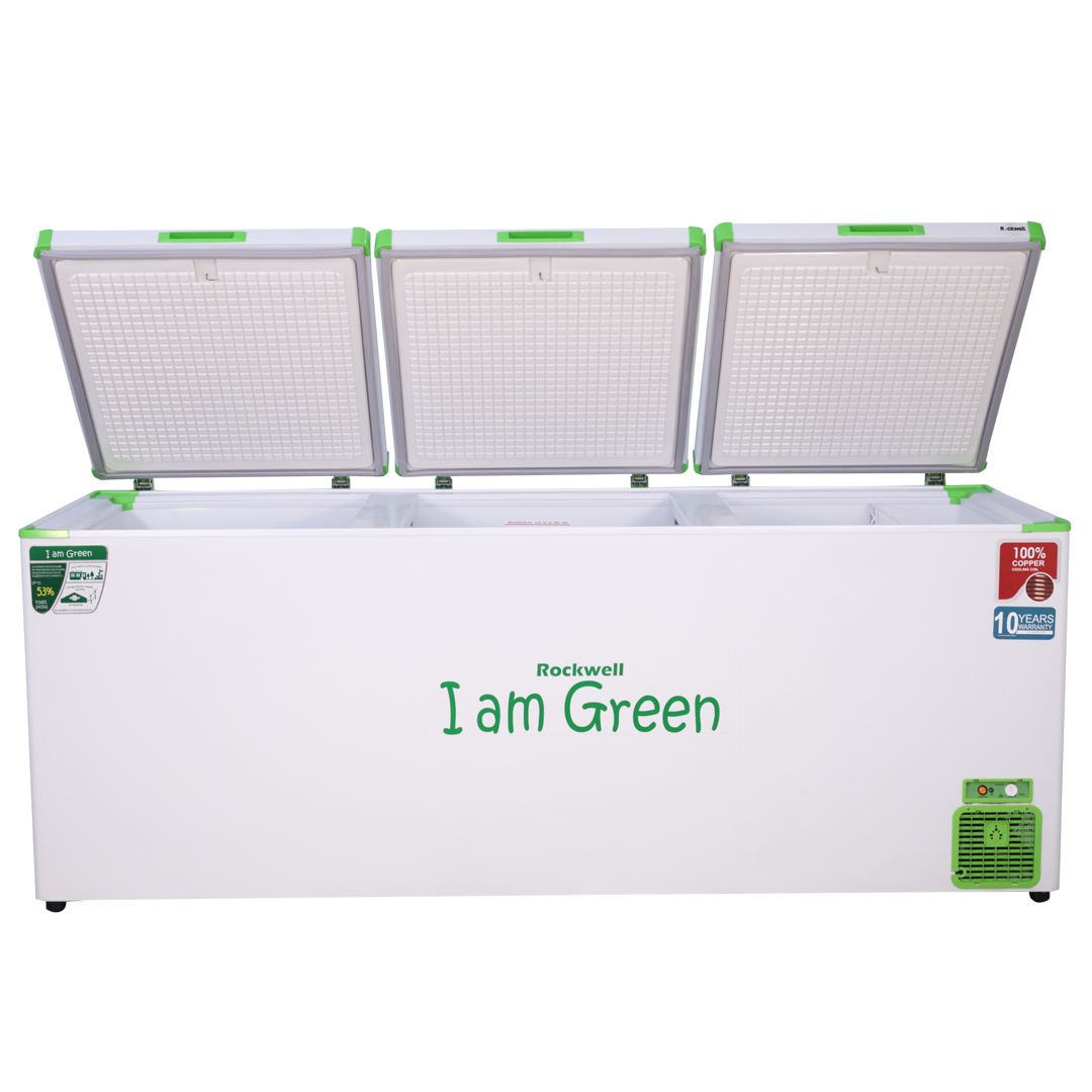 Rockwell GFR910UC, 5 Star, Convertible GREEN Deep Freezer, Triple Door, with 10 yrs. Warranty on Cooling Coil and Upto 53% Power Saving - Image 2