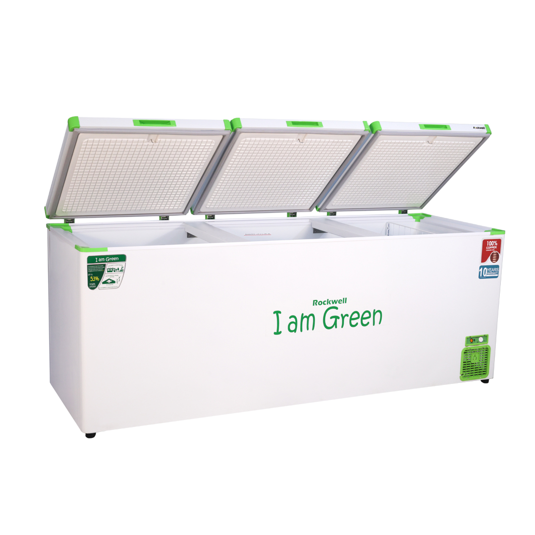 Rockwell GFR910UC, 5 Star, Convertible GREEN Deep Freezer, Triple Door, with 10 yrs. Warranty on Cooling Coil and Upto 53% Power Saving - Image 4