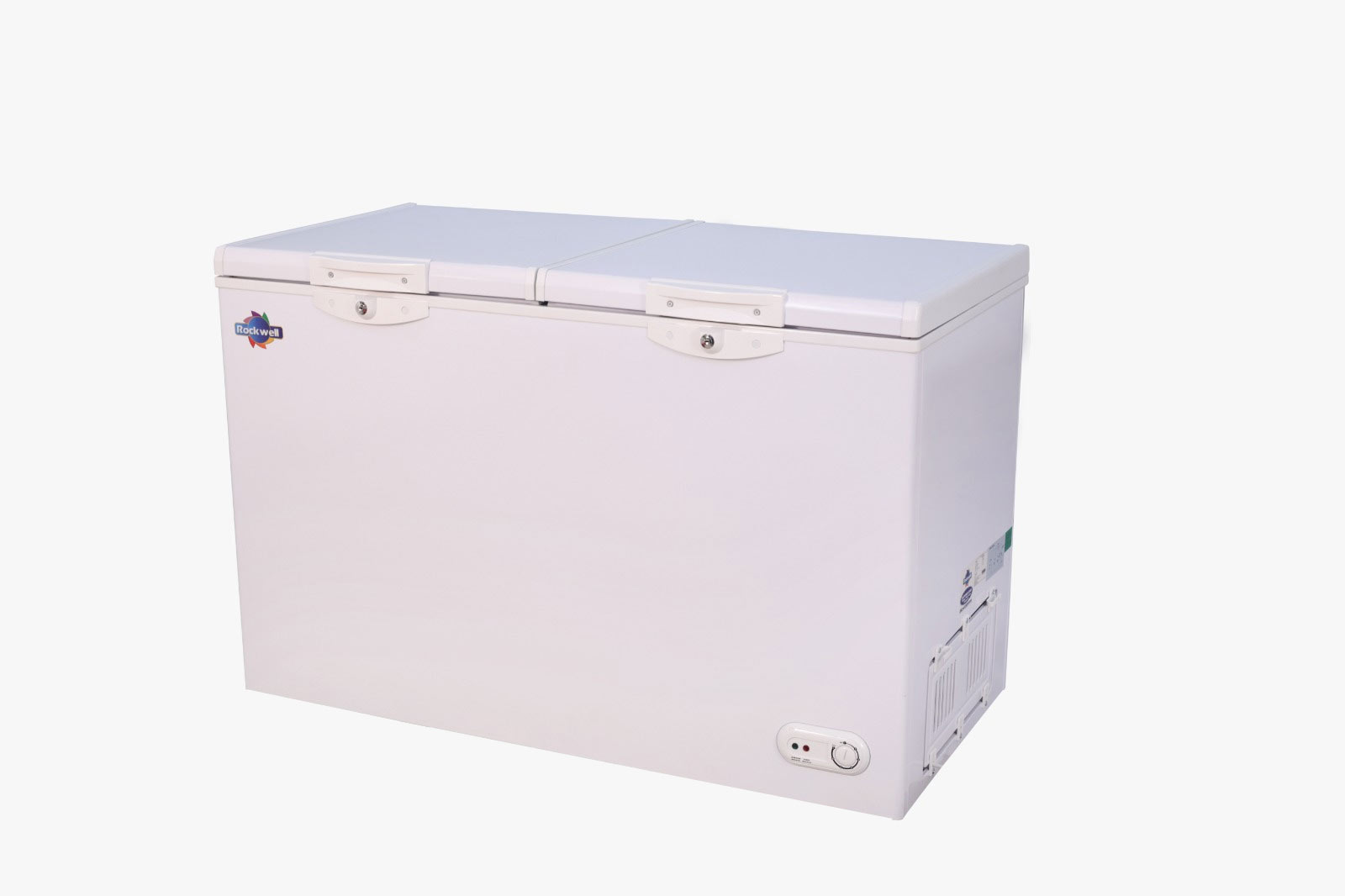 Rockwell Double Compartment Freezer & Cooler, Heavy Duty Compressor, Low Power Consumption (COMBI400A, White) - Image 3