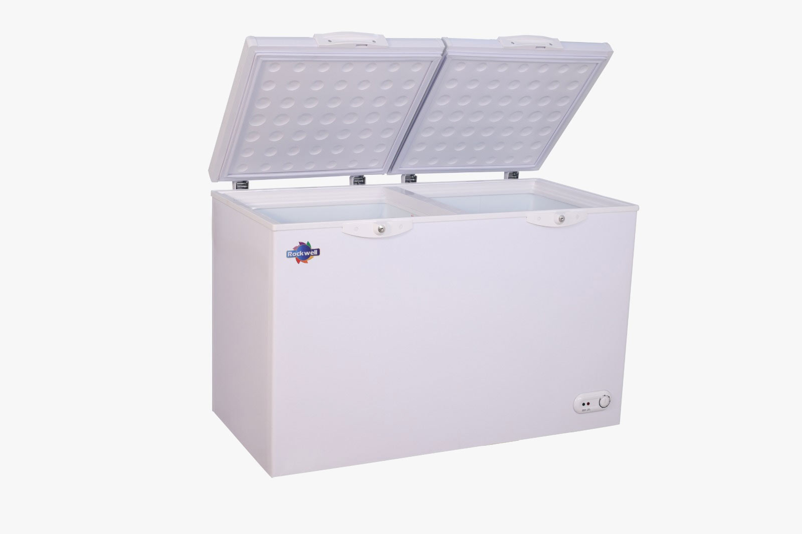Rockwell Double Compartment Freezer & Cooler, Heavy Duty Compressor, Low Power Consumption (COMBI400A, White) - Image 4