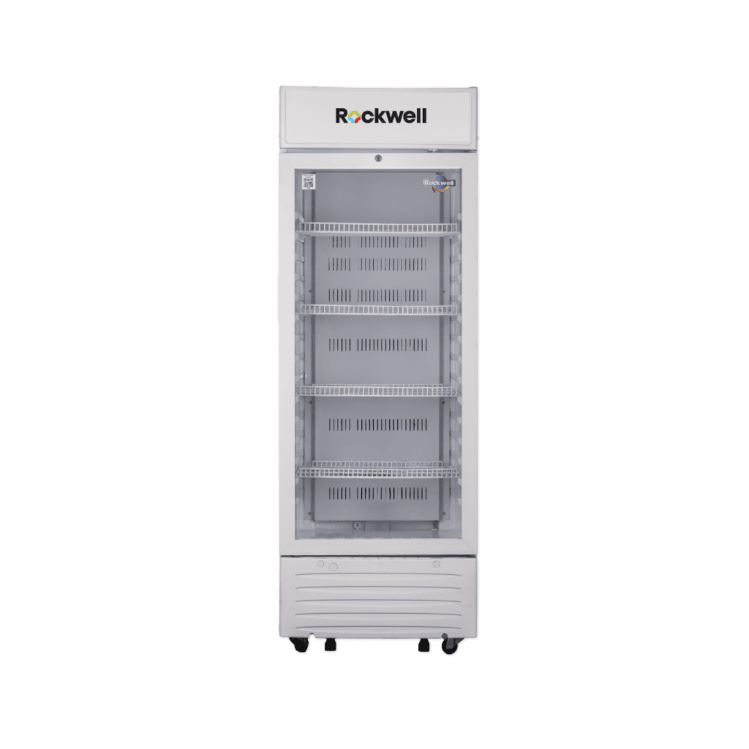 Rockwell RVC400A, Single Glass Door Visi Cooler, Internal LED, Dynamic Cooling