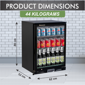 Rockwell 130Ltr, Back Bar Cooler, Digital Temperature Display, Heavy Duty Design (BB120C, Black) - Image 4