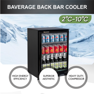 Rockwell 130Ltr, Back Bar Cooler, Digital Temperature Display, Heavy Duty Design (BB120C, Black) - Image 5