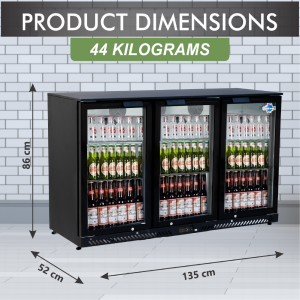 Rockwell 300Ltr, Back Bar Cooler, Digital Temperature Display, Heavy Duty Design (BB340C, Black) - Image 5