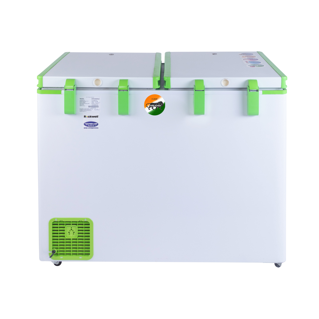 ROCKWELL 350DDUC, 5 Star, Convertible GREEN Deep Freezer, Double Door, with 10 yrs. Warranty on Cooling Coil and Upto 53% Power Saving - Image 5