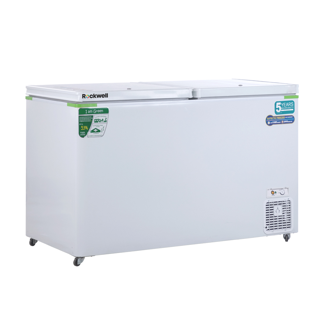 Rockwell GFR450DDET, Double Door Eutectic Hard Top Deep Freezer, 18 Hours Temperature Backup, 1 year Comprehensive warranty