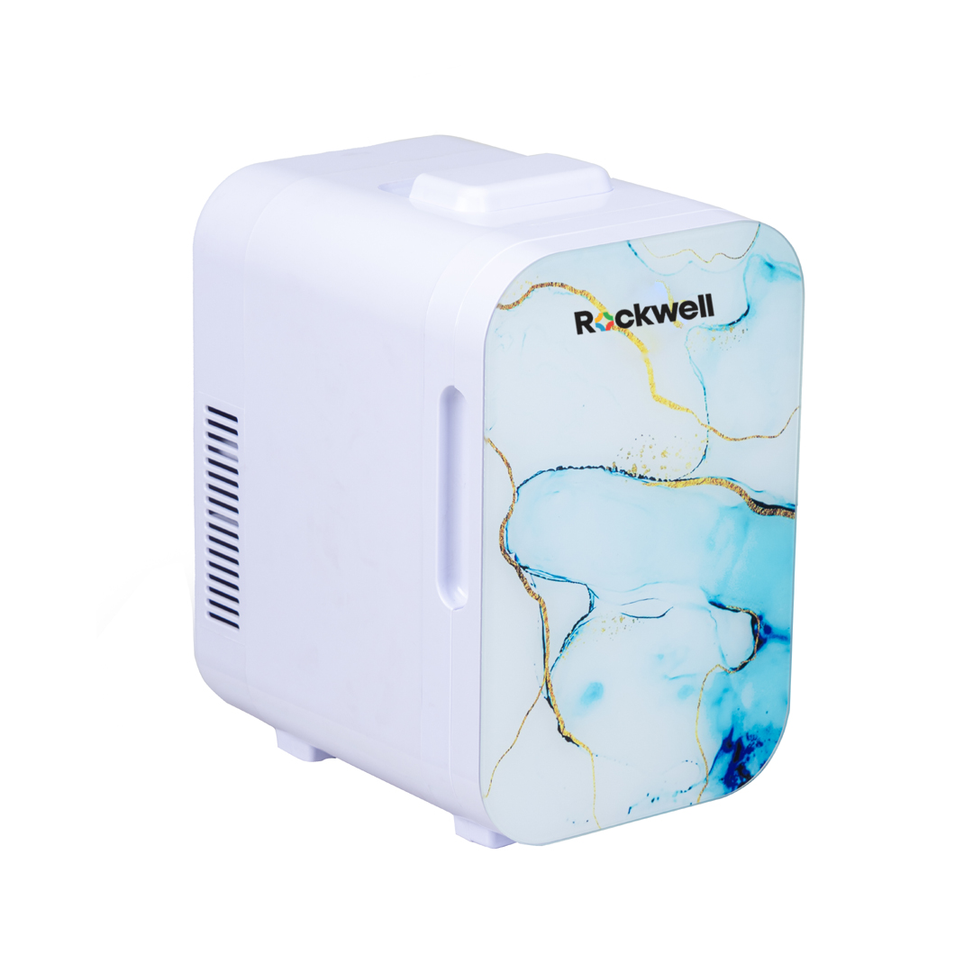 Rockwell 8L Retro Mini Fridge and Warmer, AC/DC Portable Thermoelectric Cooler/Warmer for Skincare, Cosmetics,Beverage, Snacks & Medicine - Blue - Image 3