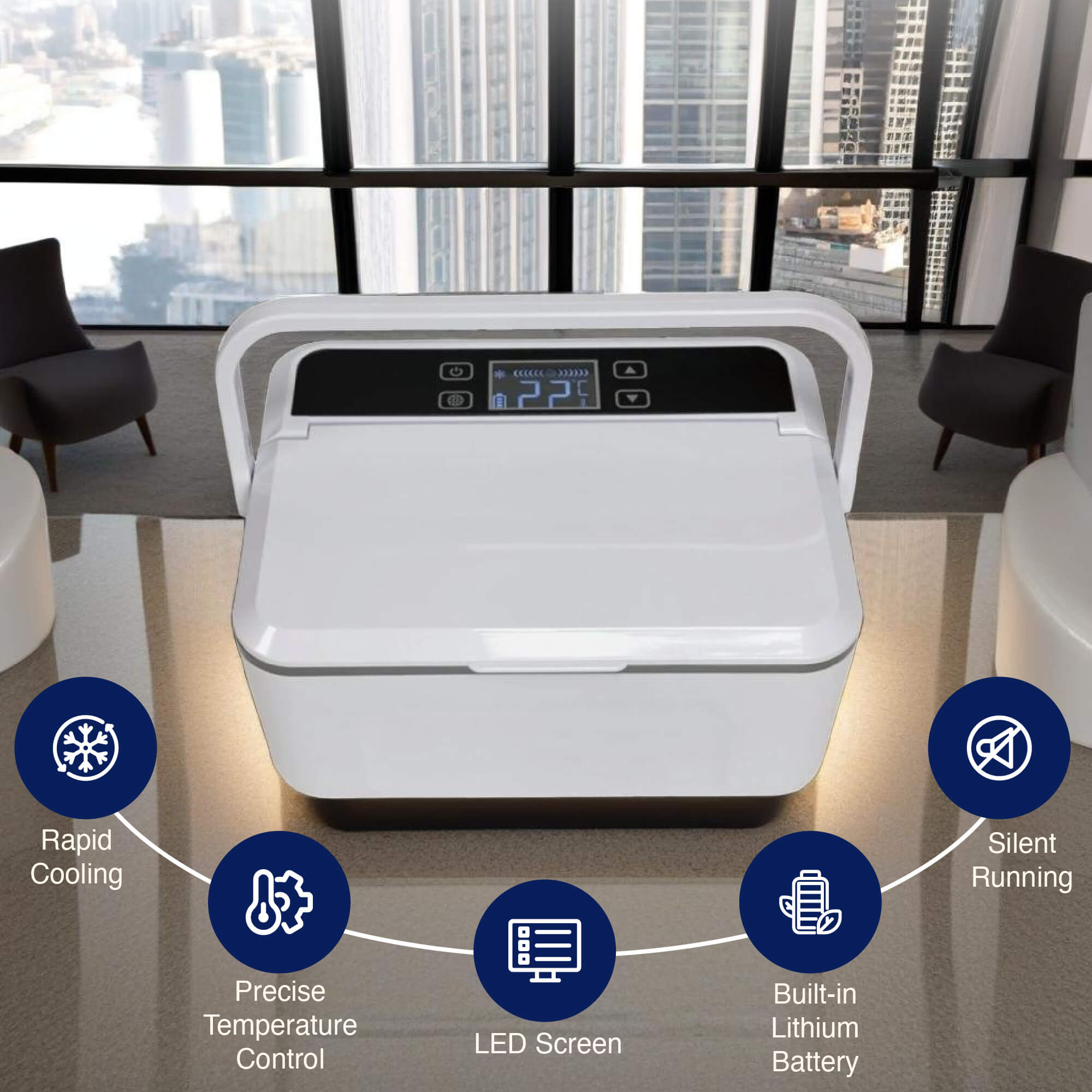 Rockwell 1L Insulin Fridge, holds 16 Injection Pens or 50 Bottles of Insulin or 100 refills, White - Image 10