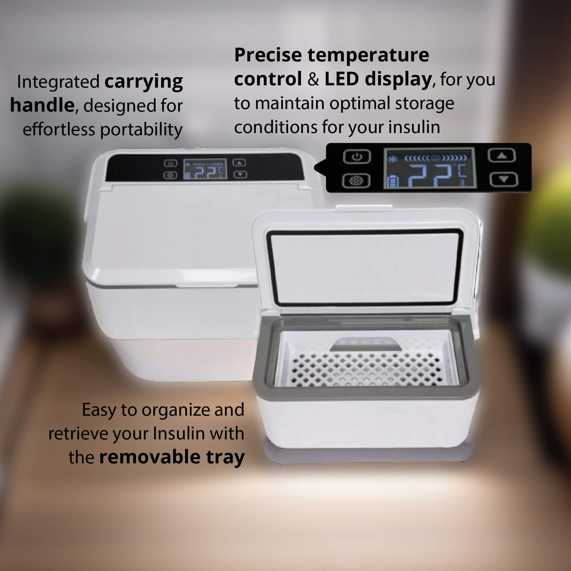 Rockwell 1L Insulin Fridge, holds 16 Injection Pens or 50 Bottles of Insulin or 100 refills, White - Image 7
