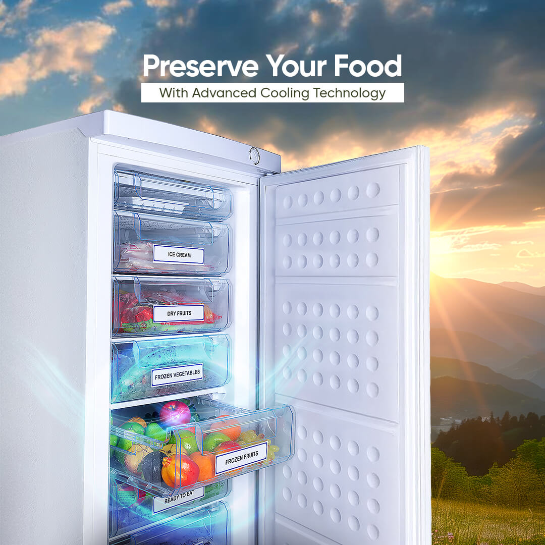 Rockwell 280 Ltr, Single Door Upright Freezer UF300A, White - Image 2