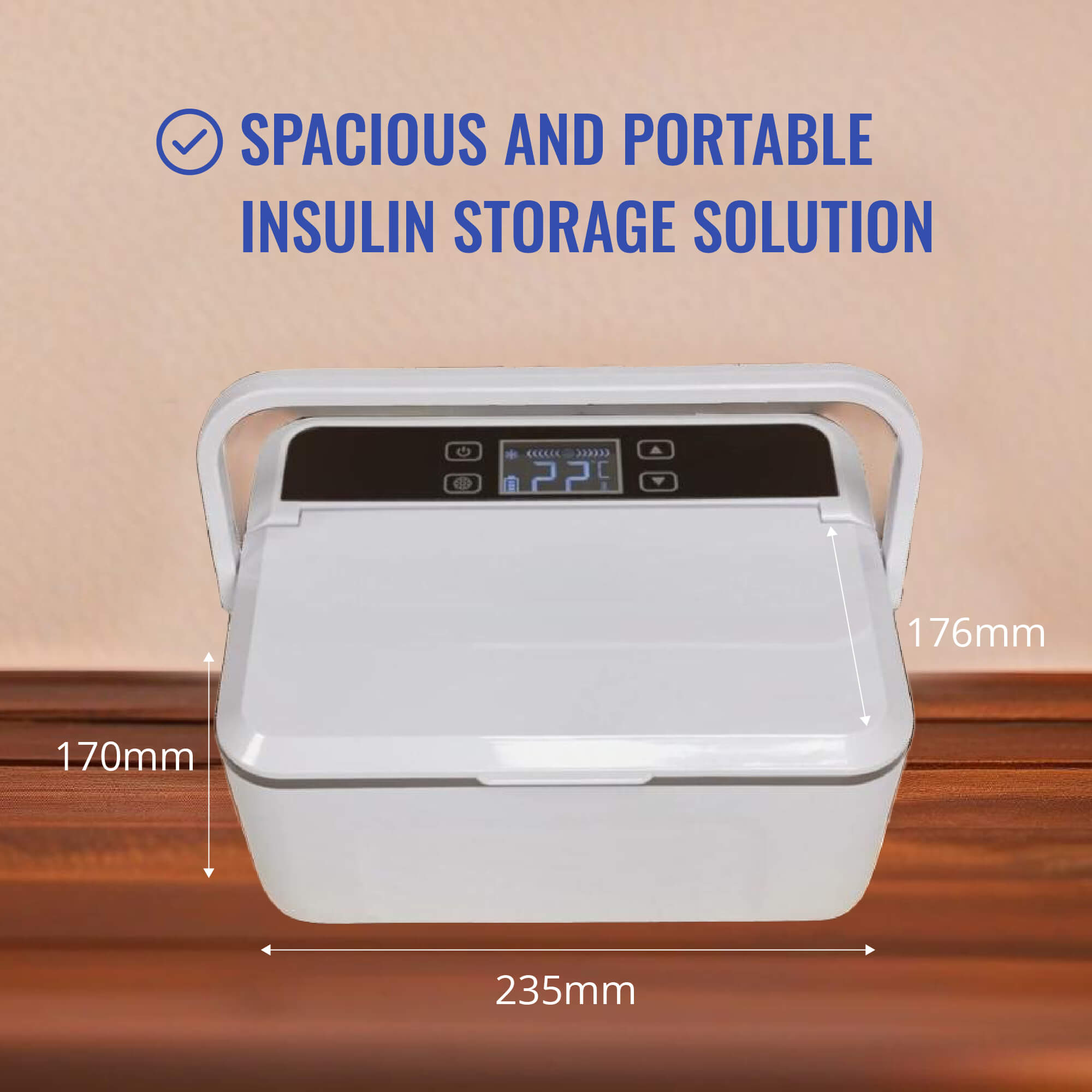 Rockwell 1L Insulin Fridge, holds 16 Injection Pens or 50 Bottles of Insulin or 100 refills, White - Image 8