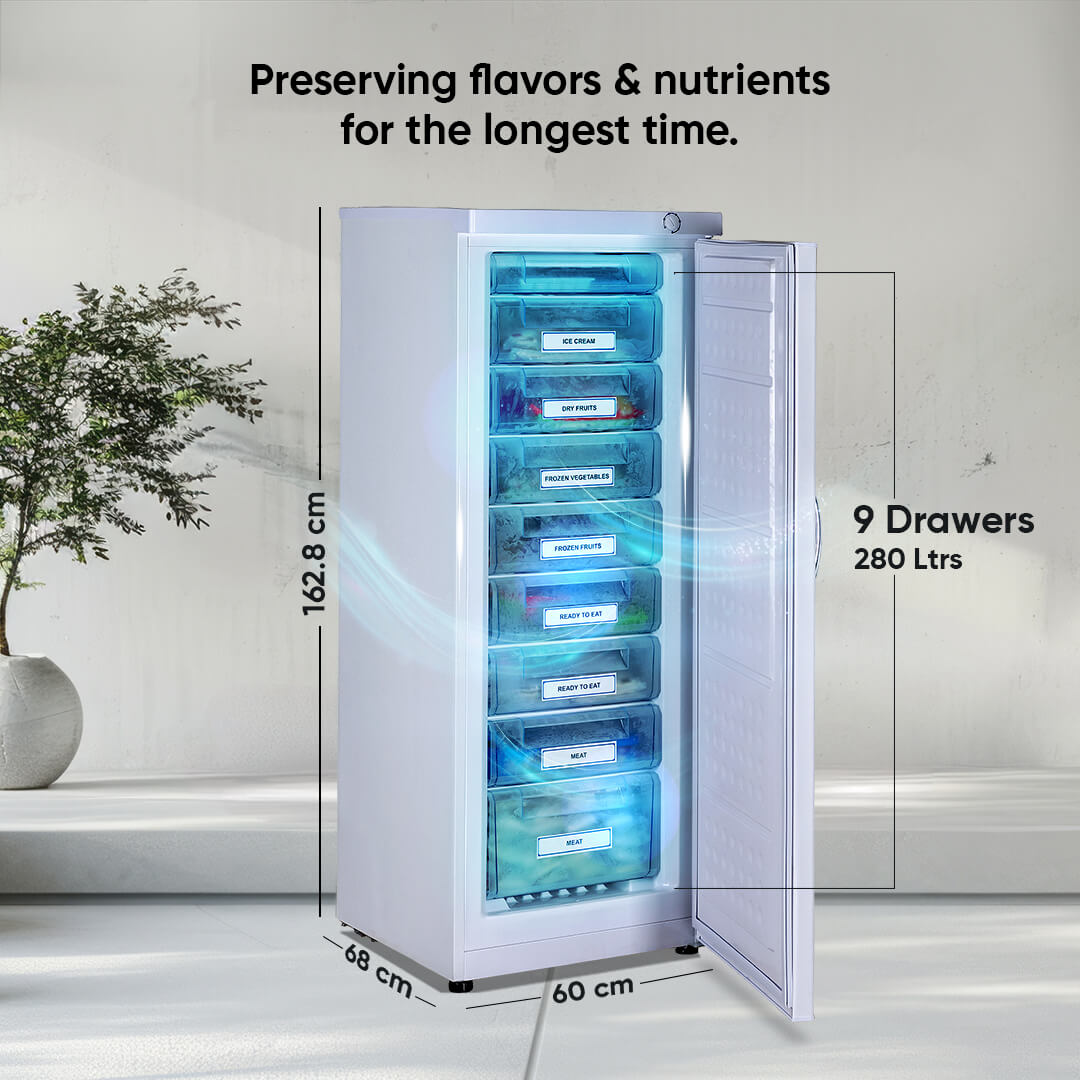 Rockwell 280 Ltr, Single Door Upright Freezer UF300A, White - Image 3